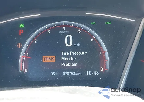 2019 Honda Civic Sport z USA, uszkodzony, nr VIN 2HGFC2F81KH530147